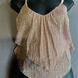 Charlotte Russe Shimmering Gold Camisole